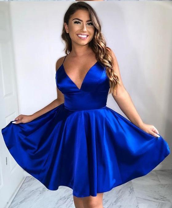 Royal Blue Homecoming Dress, Short Prom ...